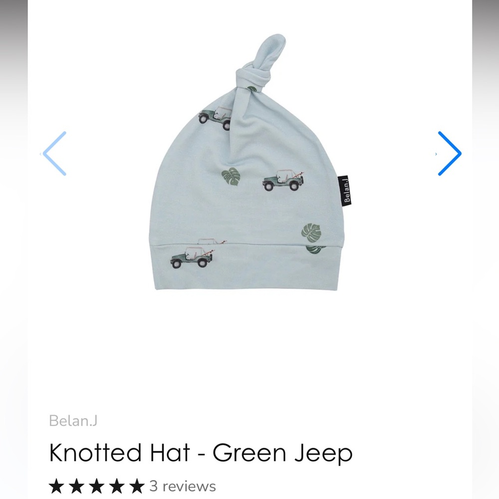 Brand new Belan J Knotted Baby Hat 0-3 months